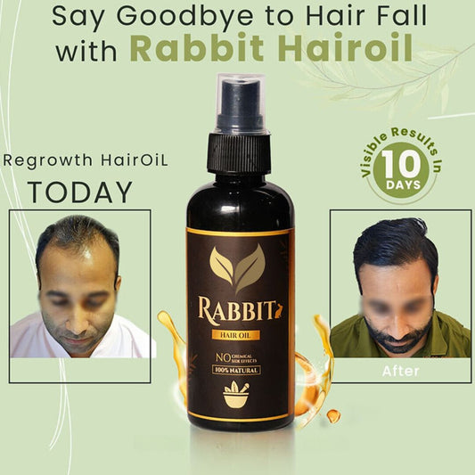 Rabbit Hair Growth Oil (Pack of 2) 🔥 BUY 1 GET 1 FREE 🔥 SALE 50% OFF🔥